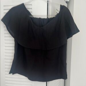 Chic Black Linen Blouse